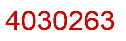 Number 4030263 red image