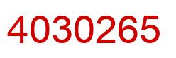 Number 4030265 red image
