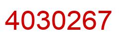 Number 4030267 red image