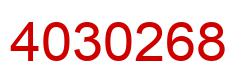 Number 4030268 red image