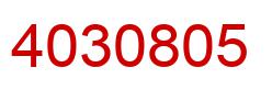 Number 4030805 red image