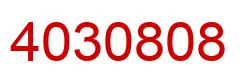 Number 4030808 red image