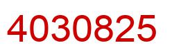 Number 4030825 red image