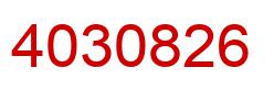 Number 4030826 red image
