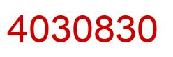 Number 4030830 red image