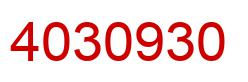 Number 4030930 red image