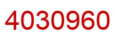 Number 4030960 red image