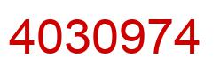 Number 4030974 red image