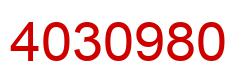 Number 4030980 red image