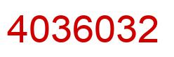 Number 4036032 red image
