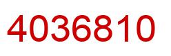 Number 4036810 red image