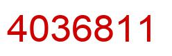 Number 4036811 red image