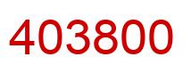 Number 403800 red image