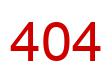 Número 404 imagen rojo