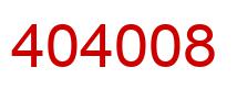 Number 404008 red image
