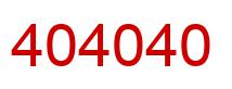 Number 404040 red image