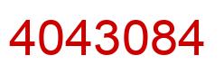Number 4043084 red image