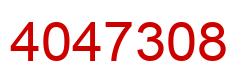 Number 4047308 red image