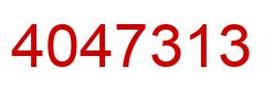 Number 4047313 red image