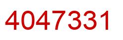 Número 4047331 imagen rojo