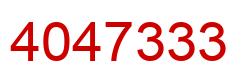 Número 4047333 imagen rojo