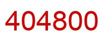 Number 404800 red image