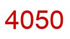 Number 4050 red image