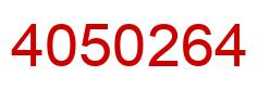 Number 4050264 red image