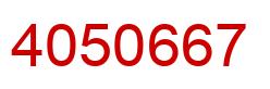 Number 4050667 red image