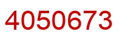 Number 4050673 red image