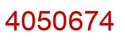Number 4050674 red image