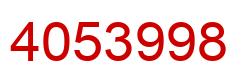 Número 4053998 imagen rojo