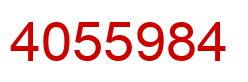 Número 4055984 imagen rojo