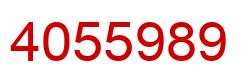 Número 4055989 imagen rojo