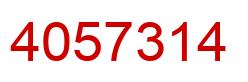Number 4057314 red image