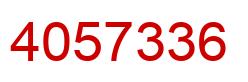 Number 4057336 red image