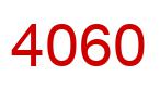 Number 4060 red image