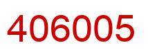 Number 406005 red image