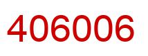 Number 406006 red image