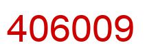 Number 406009 red image