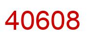 Number 40608 red image