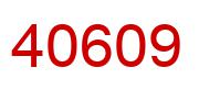 Number 40609 red image