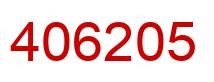 Number 406205 red image