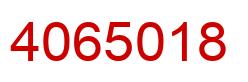 Number 4065018 red image