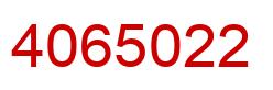 Número 4065022 imagen rojo