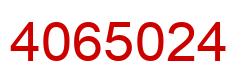 Number 4065024 red image