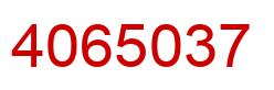 Número 4065037 imagen rojo