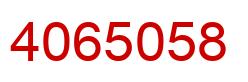 Number 4065058 red image