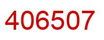 Number 406507 red image