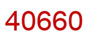 Number 40660 red image